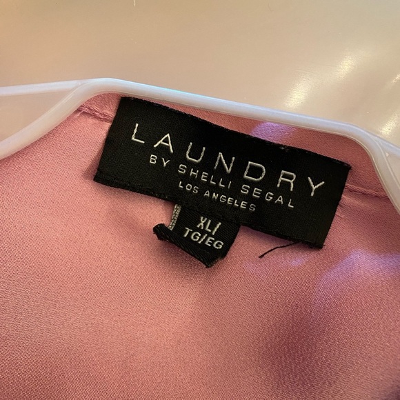 Laundry By Shelli Segal Pink Button-Up Top - Picture 3 of 3